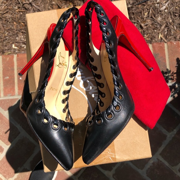 Authentic Christian Louboutin Ostri Slingback - Picture 4 of 8